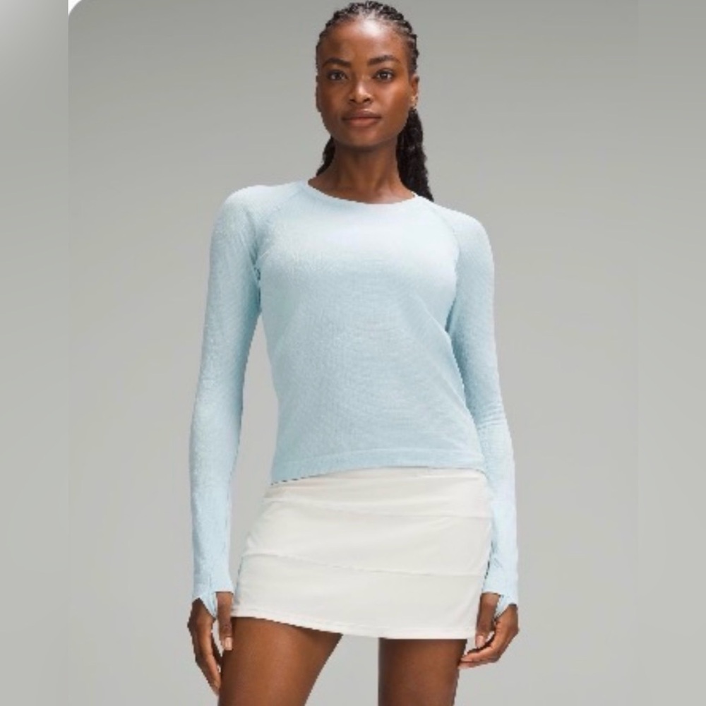 lululemon athletica Light Blue Long Sleeve Tee